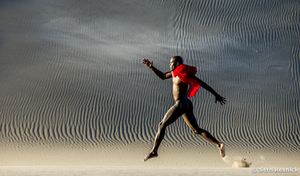 Mendocino Dunes with runner